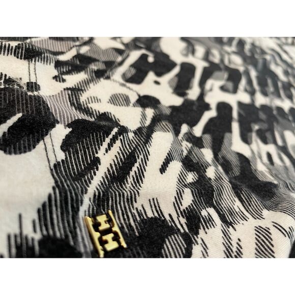 ~ Escada Top 42 US 10/12 Knit Shirt Short Sleeve Gold Logo Scoop ViscoseElastane - Picture 2 of 16